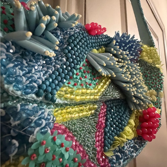 Handcrafted Multicolor Beaded Women's Bag - Picture 3 of 8